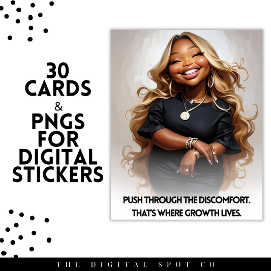 This product features the Fix Ya Face Affirmation Cards and PNG Images