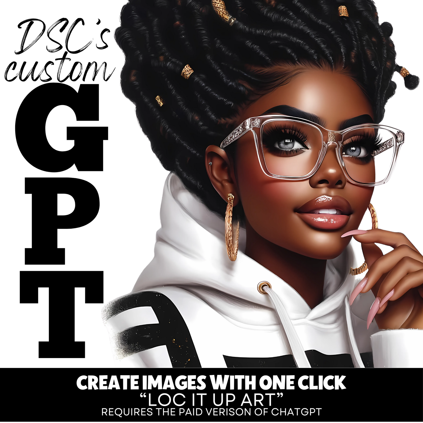 This product features the Loc It Up Art Custom GPT