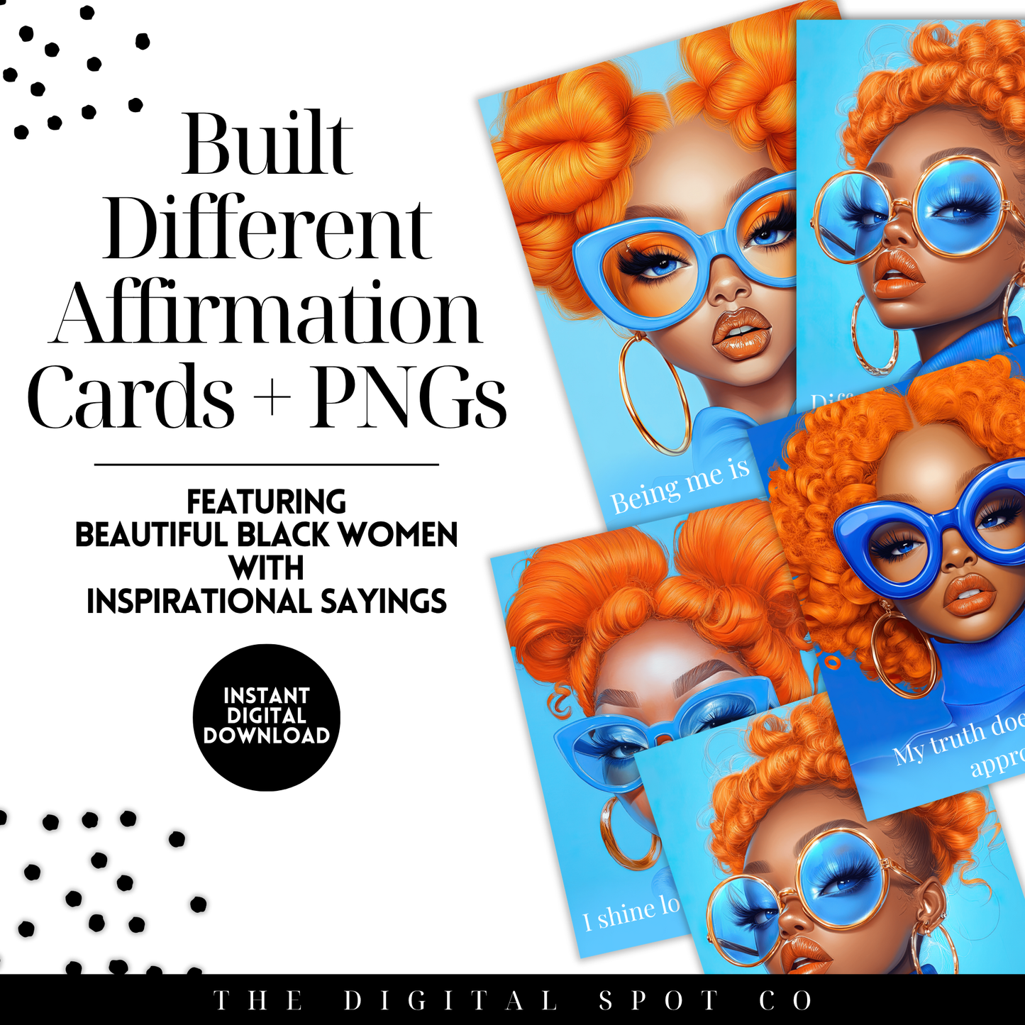 This product include the Printable Affirmation Cards Plus Images featuring Built Different.