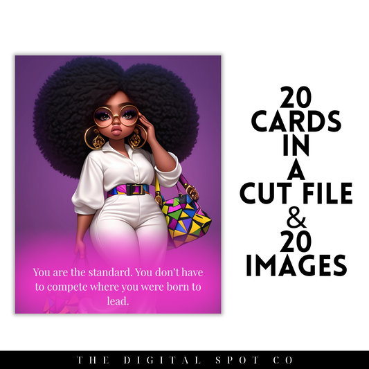 This product includes Printable Affirmation Cards Plus Images featuring Curves & Confidence