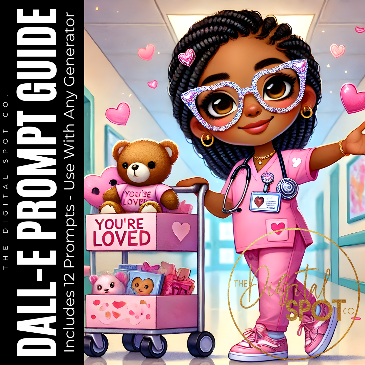 VDAY IN A CHIBI WORLD - 26 Dall-E AI Art Prompts - Use with Any AI Generator