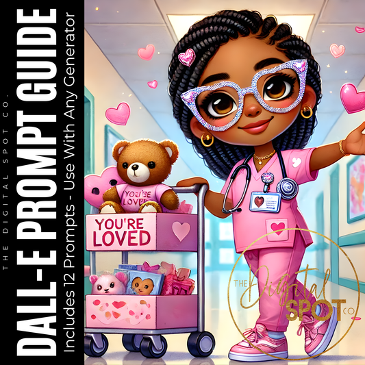 VDAY IN A CHIBI WORLD - 26 Dall-E AI Art Prompts - Use with Any AI Generator