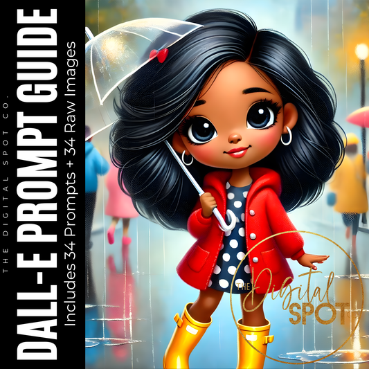 34 Dall-E AI Art Prompts & 34 PNG Images - Cartoon Girly Vibes