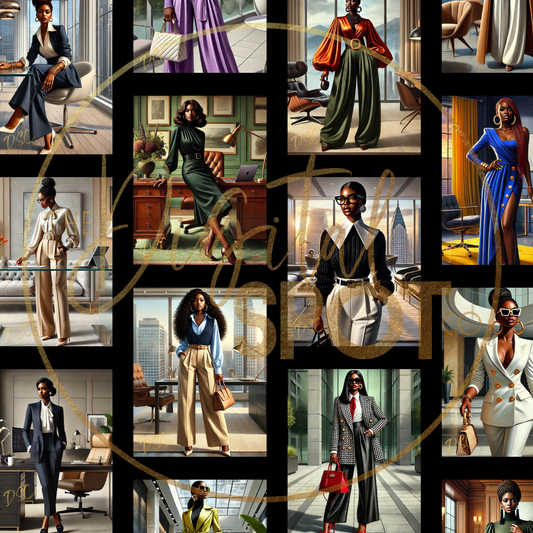 CORPORATE GIRLIES - 30 Dall-E AI Art Prompts - Use with Any AI Generator