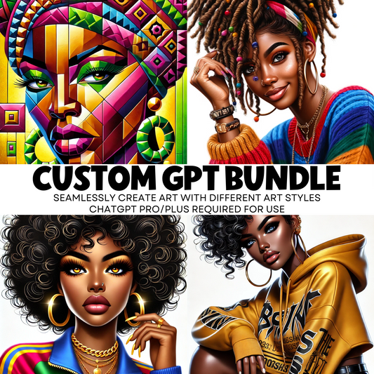 This product includes 4 custom GPTs that create ai art in 4 different types of art styles.