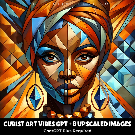 This product includes the Cubist Art Generator + Black Woman Digital Art