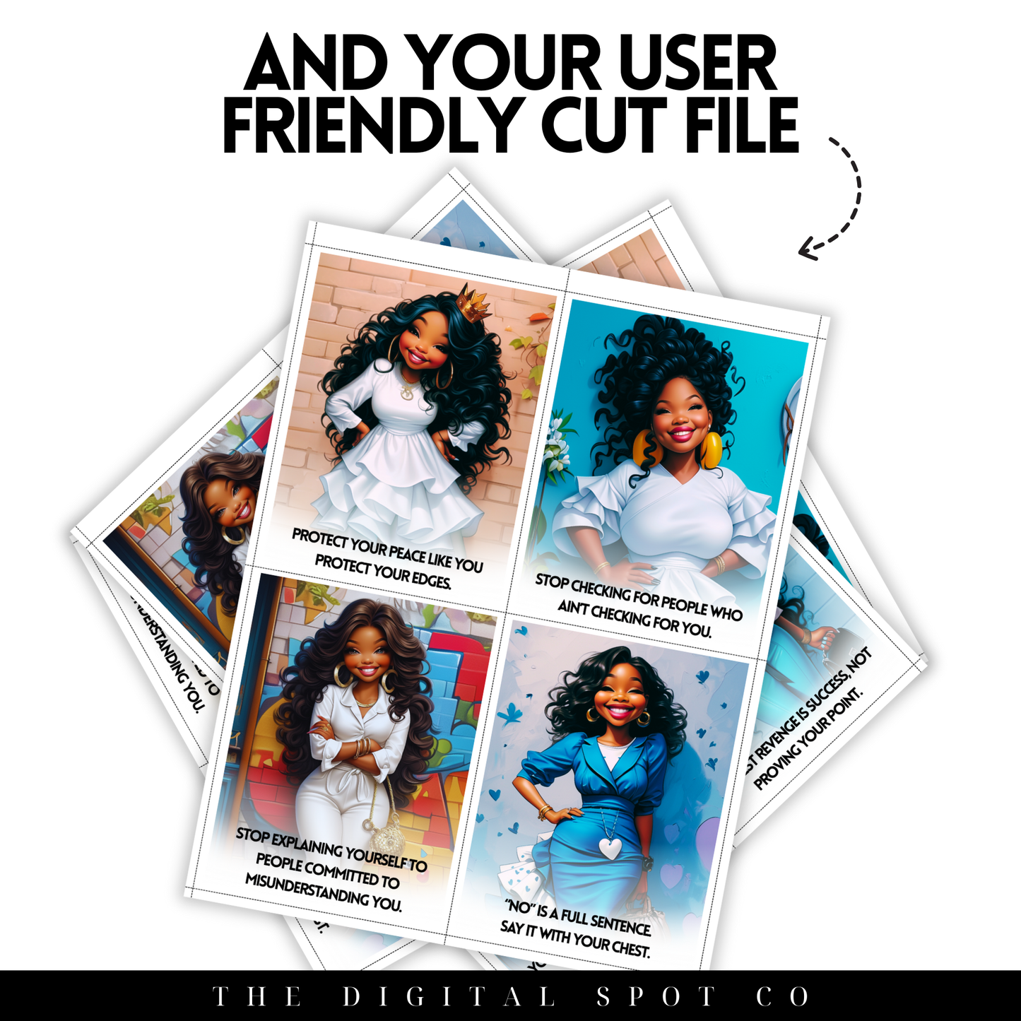 This product features the Auntie Said Affirmation Cards and PNG Images