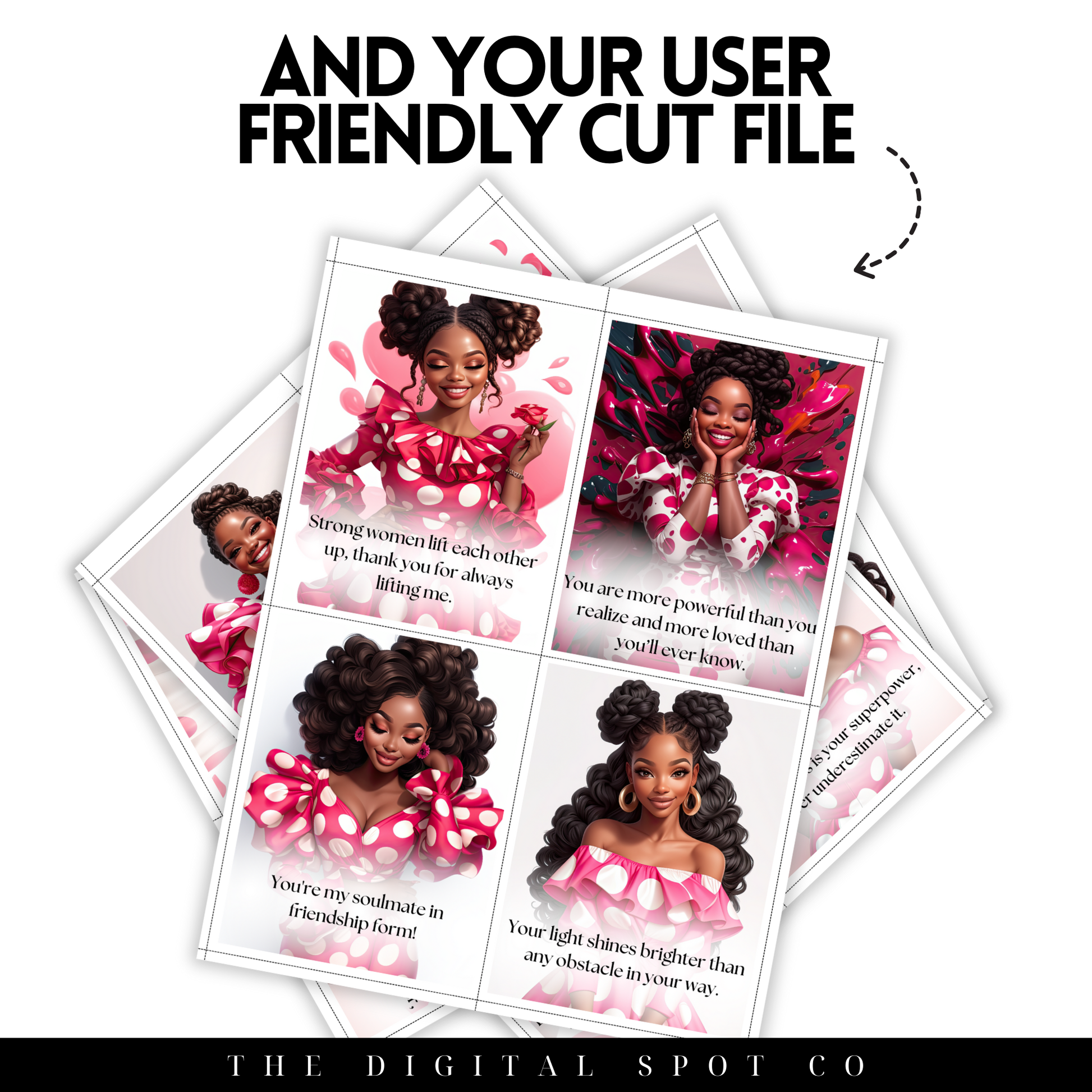 This product includes the Galentine's Day Affirmation Cards and PNG Images