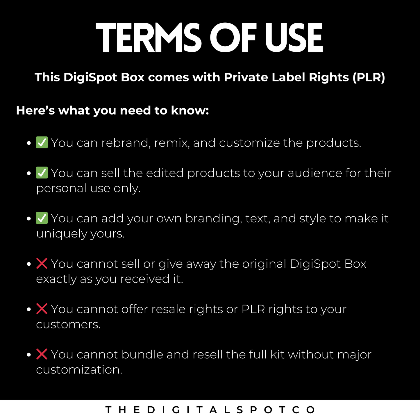 This product features the PLR Faith and Focused DigiSpot Box that can be remixed, rebranded, and sold for commercial use.