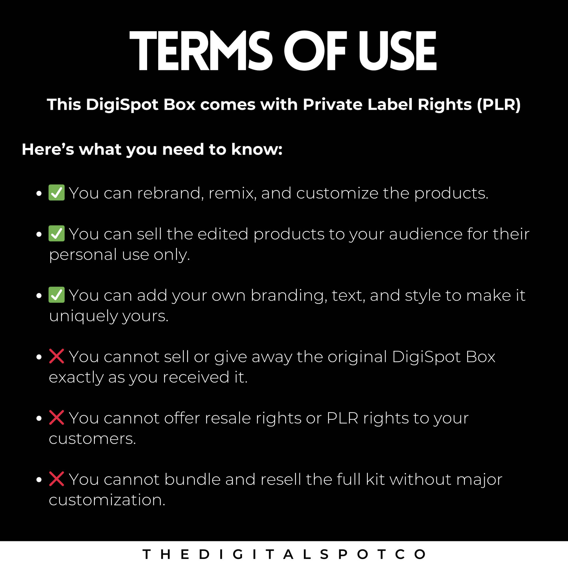 This product features the PLR Faith and Focused DigiSpot Box that can be remixed, rebranded, and sold for commercial use.