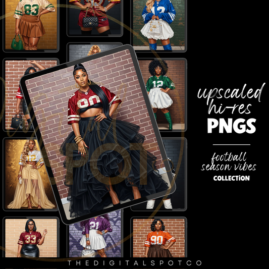 THIS PRODUCT INCLUDES 16 UPSCALED PNG IMAGES FOR THE FOOTBALL SEASON VIBES SET.