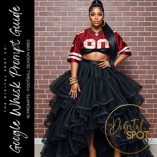 THIS PRODUCT FEATURES 16 PROMPTS TO CREATE BLACK WOMEN FOR THE FOOTBALL SEASON