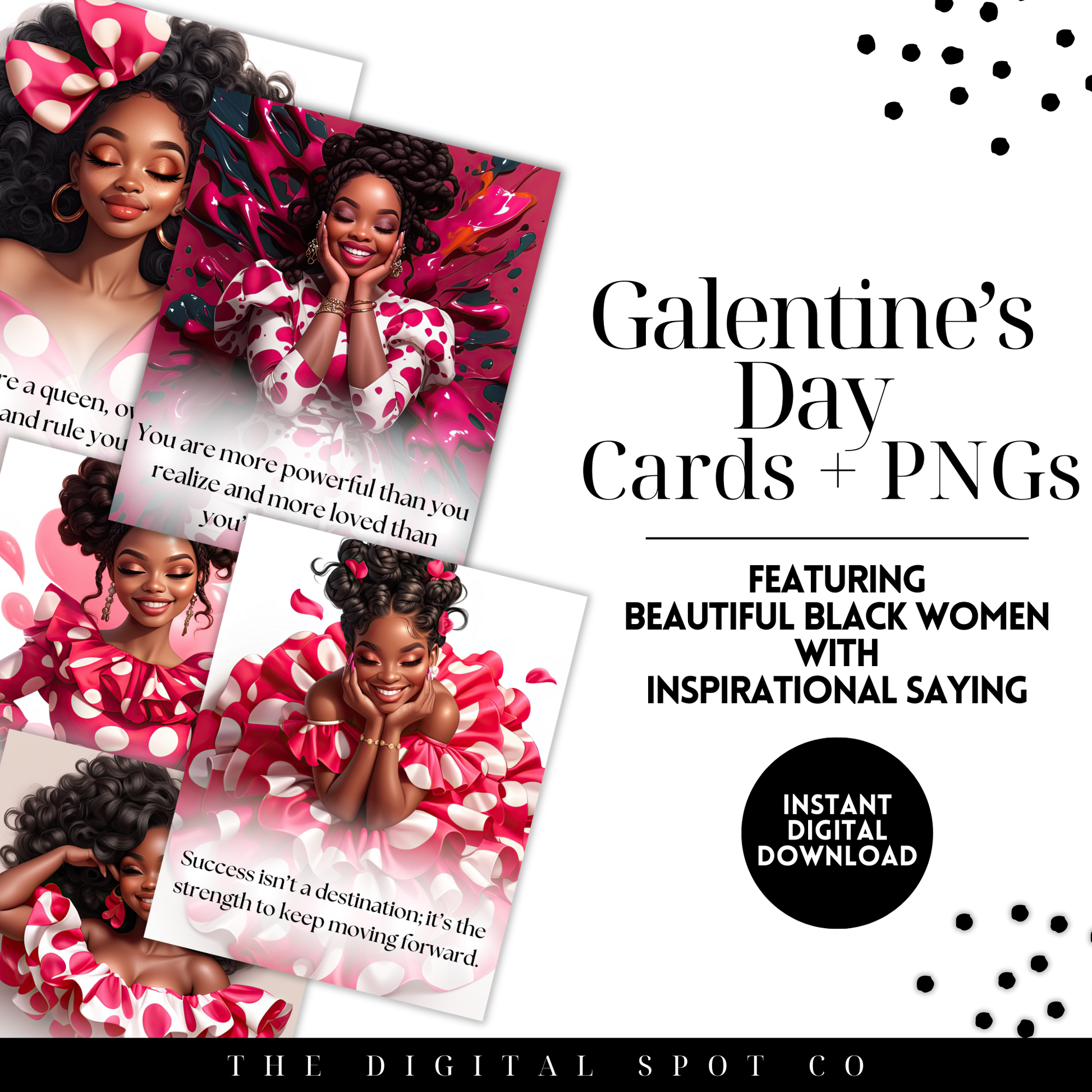 This product includes the Galentine's Day Affirmation Cards and PNG Images