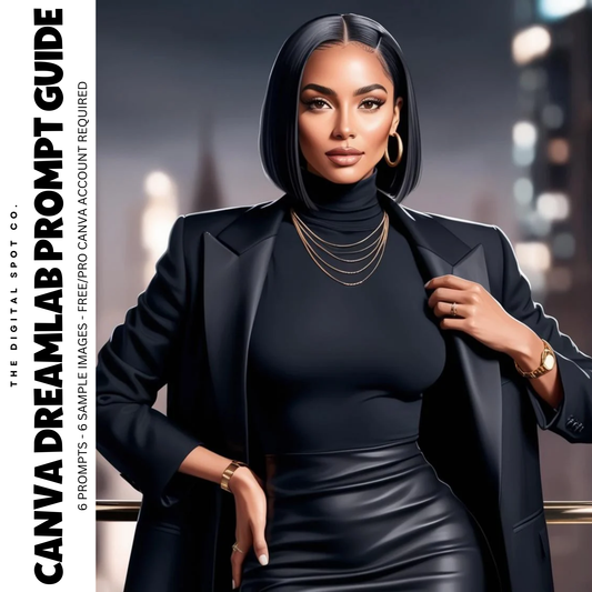 This product includes the My Glam Shots Canva Dream Lab Prompt Guide