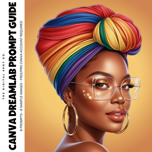 The product includes the Scarf Game Canva Dream Lab Prompt Guide
