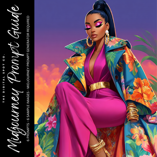 This product includes the You Like Florals Too MidJourney Prompt Guide